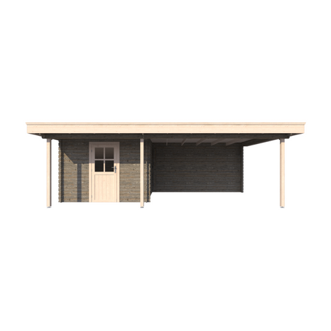 Image of TUINHUIS BRUSSEL: ANTRACIET + WIT - PLAT DAK