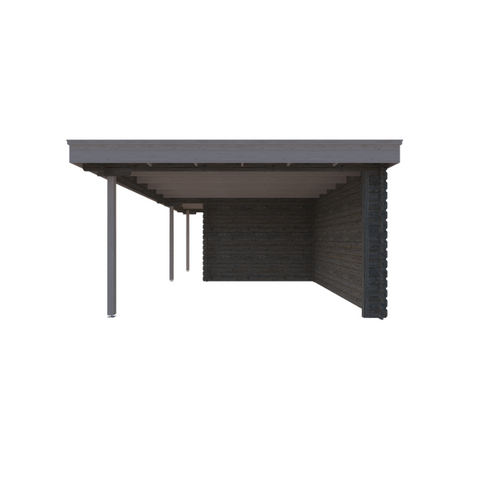 Image of TUINHUIS BRUSSEL: ANTRACIET + WIT - PLAT DAK