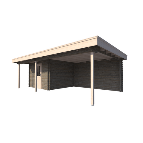 Image of TUINHUIS BRUSSEL: ANTRACIET + WIT - PLAT DAK