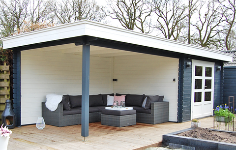 Image of TUINHUIS AMSTERDAM: ZWART + WIT - PLAT DAK