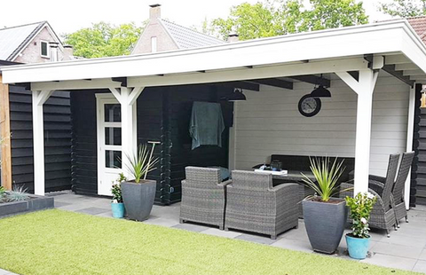 Image of TUINHUIS BRUSSEL: ZWART + WIT - PLAT DAK