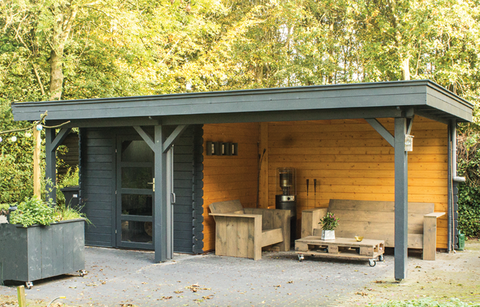 Image of TUINHUIS BRUSSEL: VOLLEDIG BRUIN - PLAT DAK