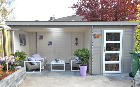 Image of TUINHUIS BRUSSEL: ANTRACIET + WIT - PLAT DAK