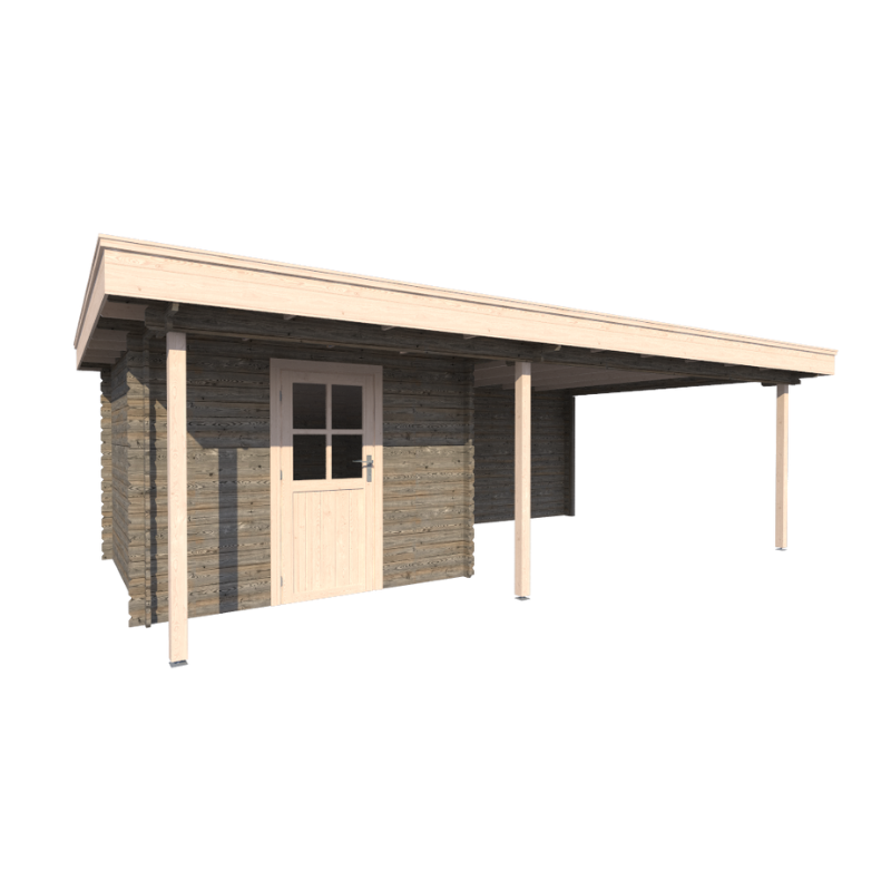 TUINHUIS BRUSSEL: ANTRACIET + WIT - PLAT DAK