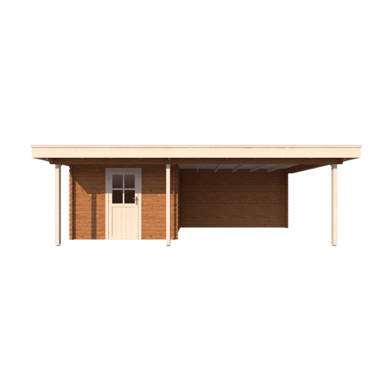 TUINHUIS BRUSSEL: BRUIN + WIT - PLAT DAK