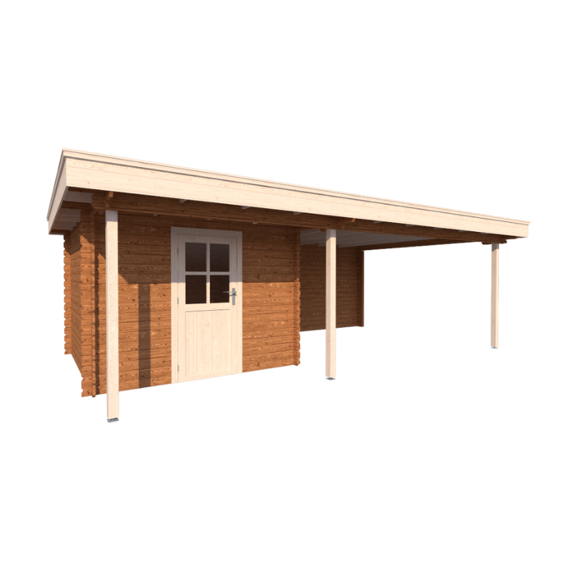 TUINHUIS BRUSSEL: BRUIN + WIT - PLAT DAK