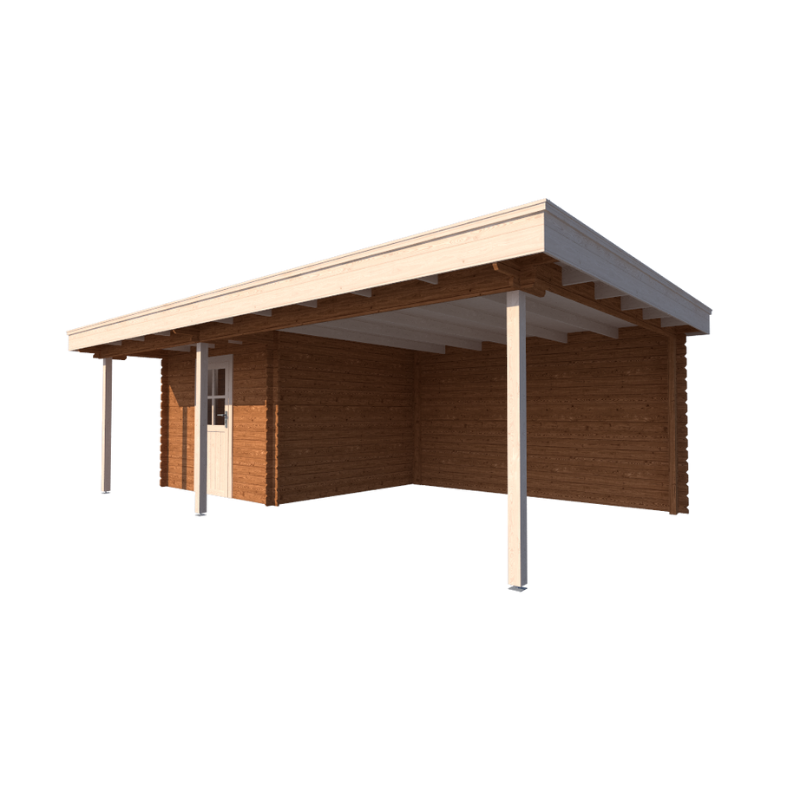 TUINHUIS BRUSSEL: BRUIN + WIT - PLAT DAK