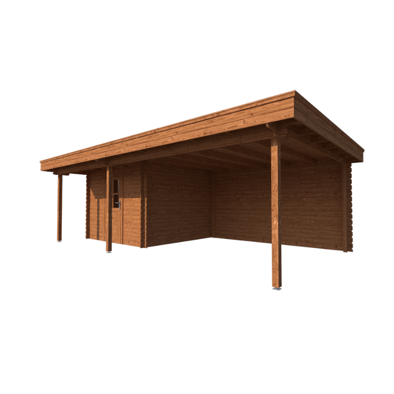 TUINHUIS BRUSSEL: VOLLEDIG BRUIN - PLAT DAK