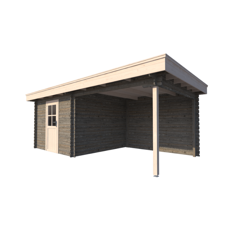 TUINHUIS AMSTERDAM: ANTRACIET + WIT - PLAT DAK