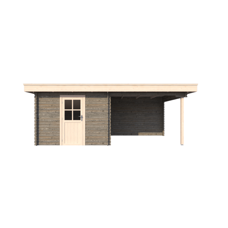 TUINHUIS AMSTERDAM: ANTRACIET + WIT - PLAT DAK